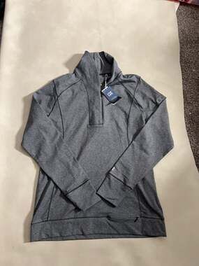 Cutter & Buck CB DryTec 50+ Half-Zip Pullover Gray Size Large crown castle logo